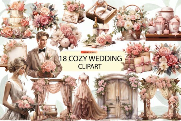 Download Cozy Wedding Decorations Clipart Bundle - Decor Collection