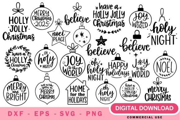 Download Christmas Ornaments SVG Bundle - Ornaments Collection