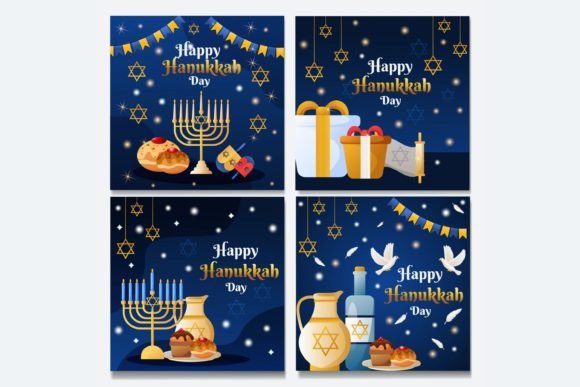 Download Hanukkah Festivity Social Media Template - Festivity Collection