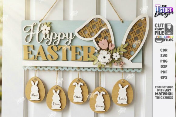 Download Easter Door Hanger Laser Cut | Spring - Premium Resources