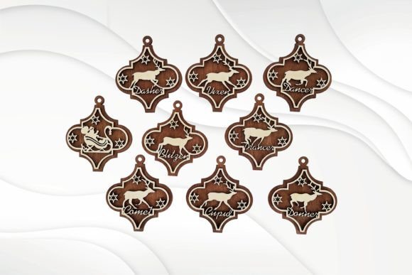Download Christmas Decor, Deers Santa Laser Files - Decor Collection