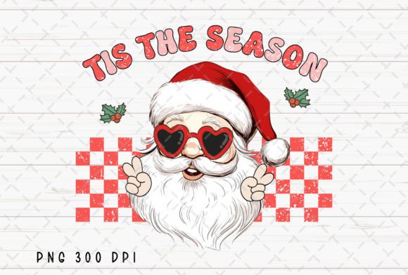 Download Tis the Season Santa Retro Christmas PNG - Retro christmas png Collection