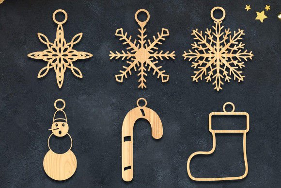 Download CHRISTMAS Decorations Laser Cut Bundle - Decor Collection