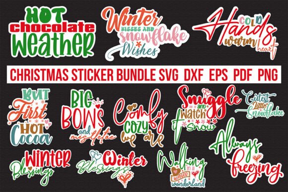 Download Winter Sticker SVG Bundle, Christmas SVG - Premium Resources