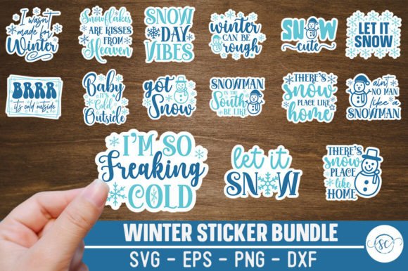 Download Winter Sticker SVG Bundle - Winter sticker svg Collection