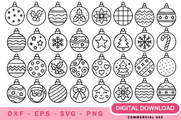 Download Christmas Ornaments SVG Bundle - Ornaments Collection