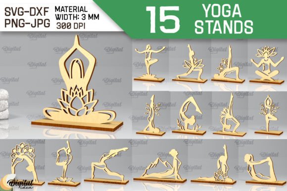 Download Yoga Stand Decor Lasercut. Yoga Pose SVG - Decor Collection