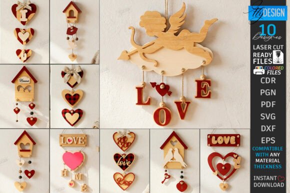 Download Love Wall Decor Ornaments Laser Cut Set - Ornaments Collection