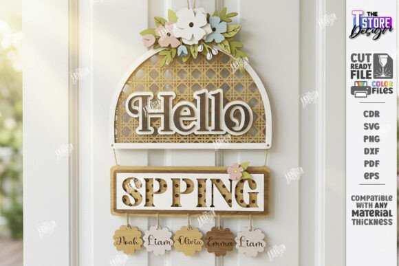Download Easter Door Hanger Laser Cut | Spring - Premium Resources