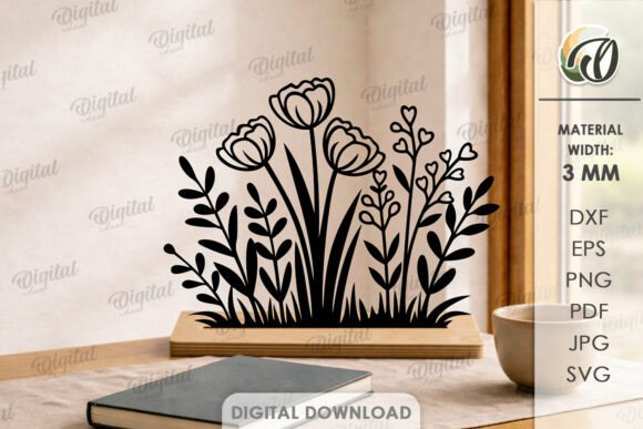 Download Flower Stand Decor Laser Cut - Decor Collection